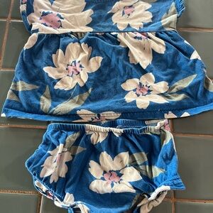 Carter's Blue and White Diaper Cover Matching Set